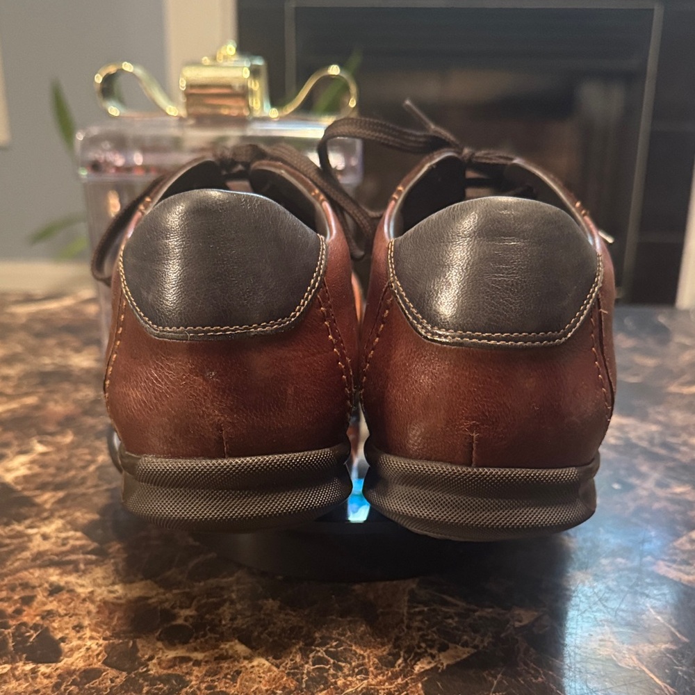 Galizio Torresi Men's Brown/Orange Leather Sneakers - Size 10US/43EU - Picture 7 of 12